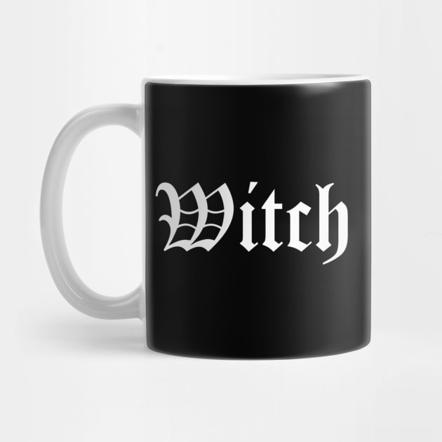 Witch Old English Goth Black Text by blueversion